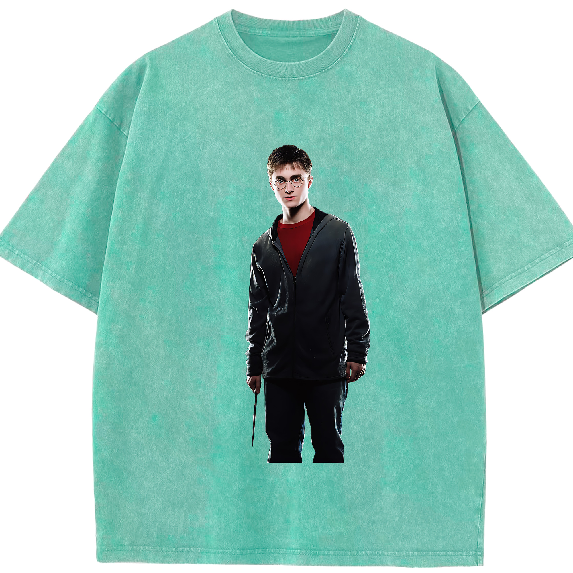 （画像用） Harry Potter ハリー・ポッターシリーズ 綿100% ヴィンテージ風 半袖Tシャツ（フロントプリント）